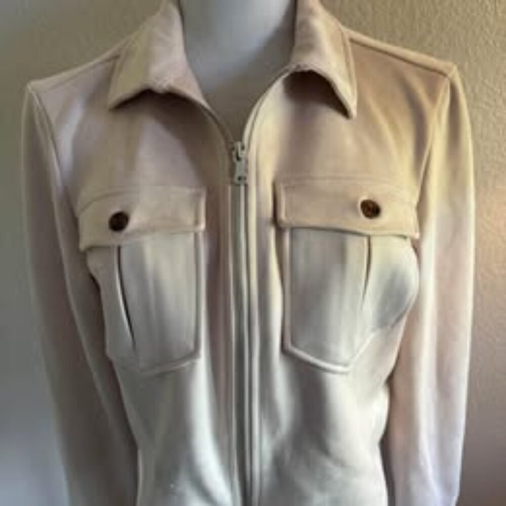 Ookie & Lala Pink Faux Suede Jacket Size S